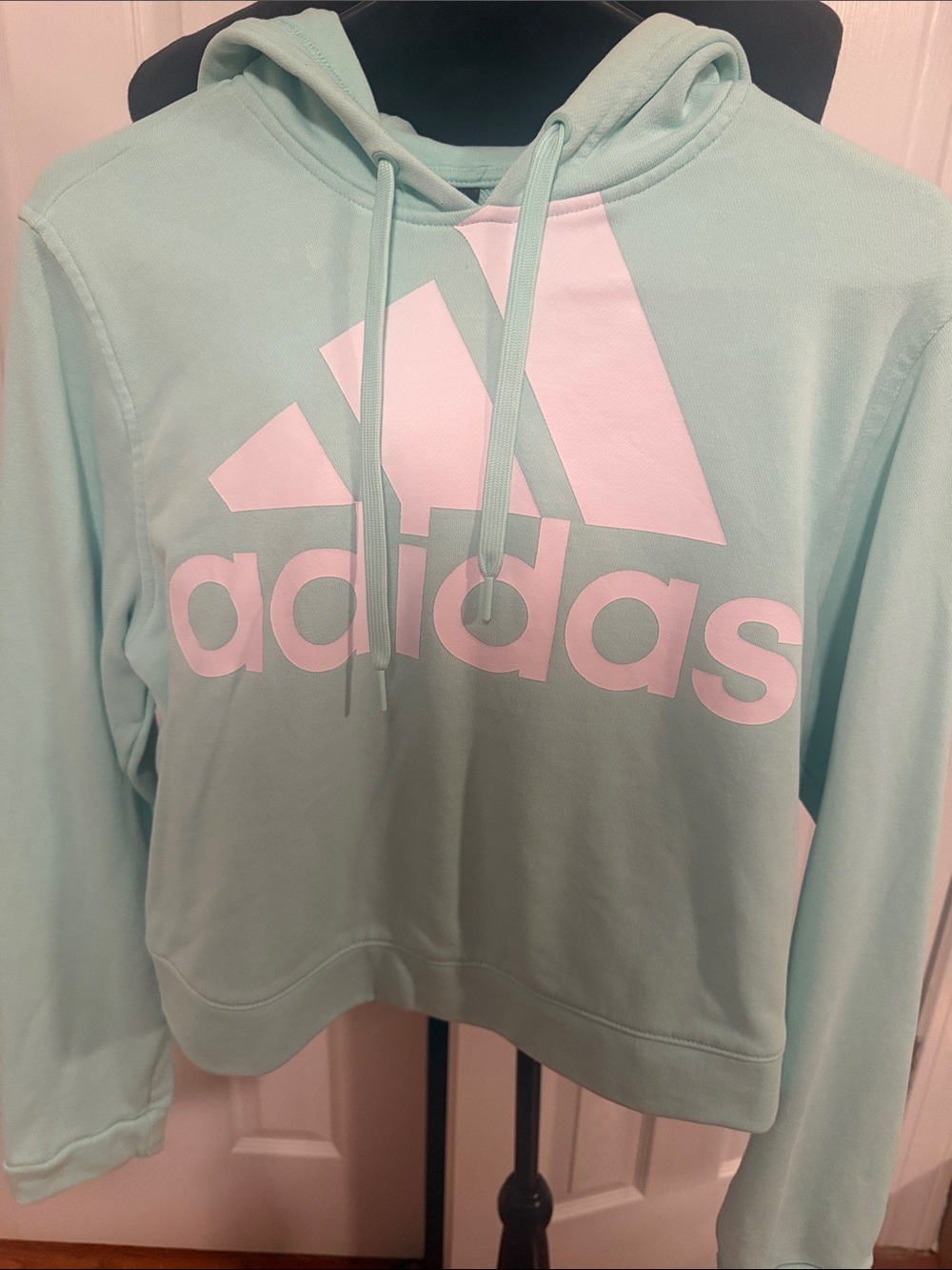 adidas Light Mint Hoodie with White Logo